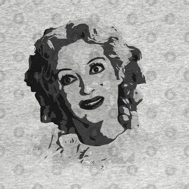 Bette Davis - Simple Engraved by Chillashop Artstudio